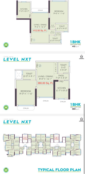 2 BHK 530 Sq.ft. Apartment for Sale in Charkop, Kandivali West, Mumbai