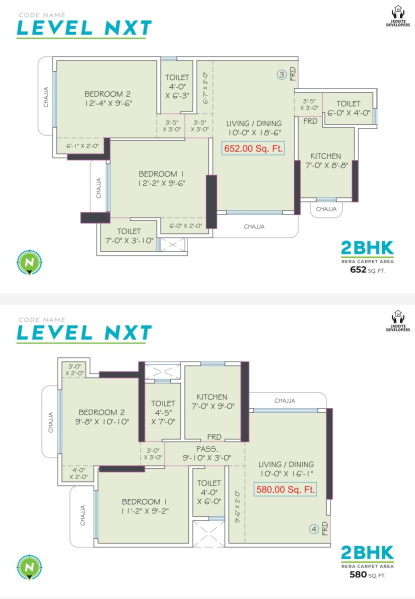 2 BHK 652 Sq.ft. Apartment for Sale in Charkop, Kandivali West, Mumbai