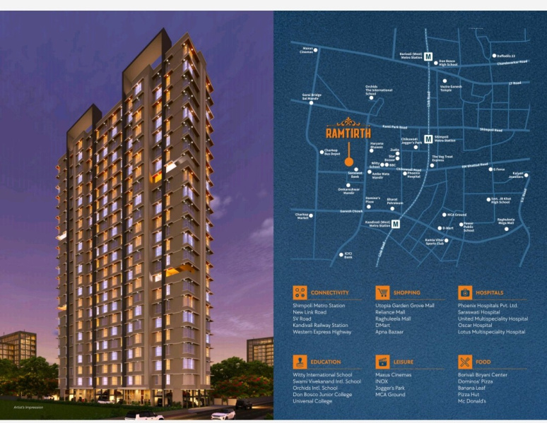 2 BHK 451 Sq.ft. Apartment for Sale in Charkop, Kandivali West, Mumbai