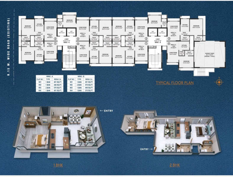 2 BHK 578 Sq.ft. Apartment for Sale in Charkop, Kandivali West, Mumbai