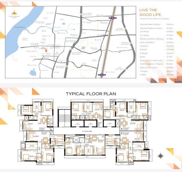 1.5 BHK 566 Sq.ft. Apartment for Sale in Charkop, Kandivali West, Mumbai