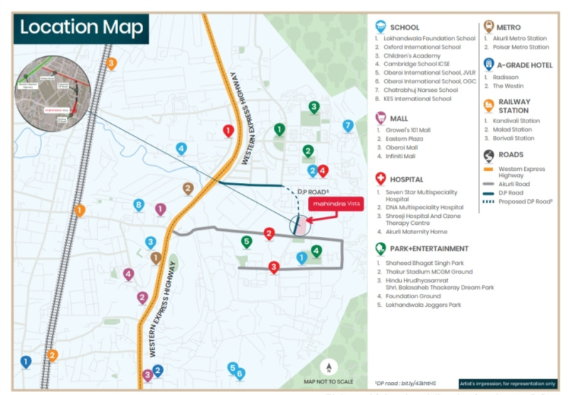 1 BHK 518 Sq.ft. Apartment for Sale in Akurli Road Kandivali East, Mumbai