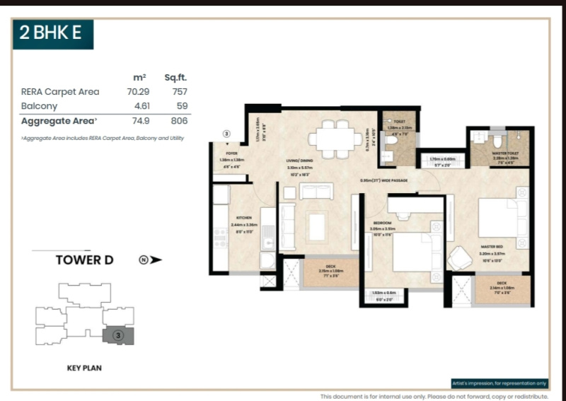 3 BHK 1624 Sq.ft. Apartment for Sale in Akurli Road Kandivali East, Mumbai