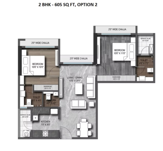 2 BHK 676 Sq.ft. Apartment for Sale in Andheri West, Mumbai