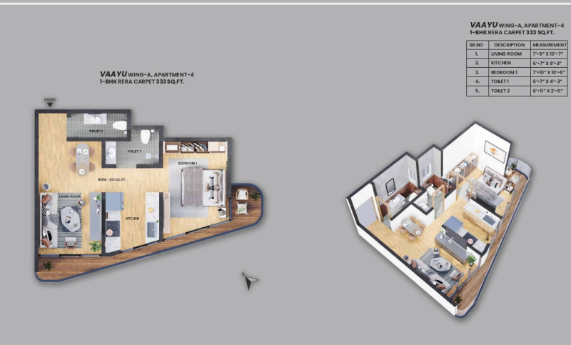 1 BHK 427 Sq.ft. Apartment for Sale in Majas Wadi, Jogeshwari East, Mumbai