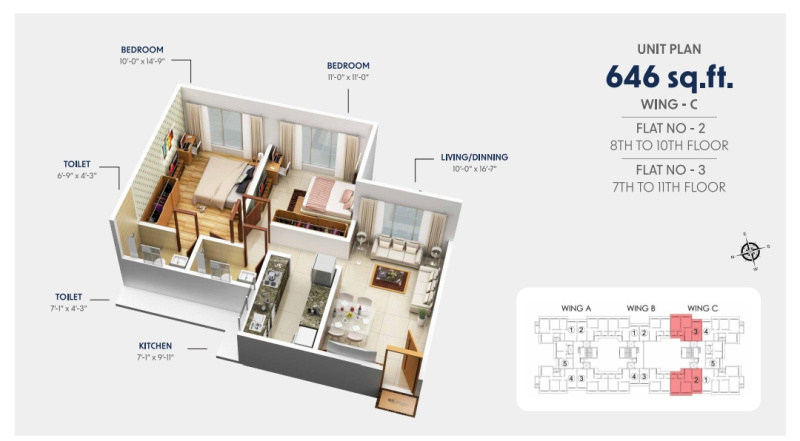 2 BHK 635 Sq.ft. Apartment for Sale in DN Nagar, Andheri West, Mumbai