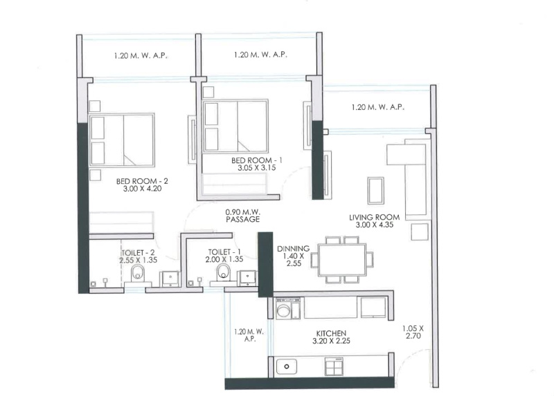 1 BHK 486 Sq.ft. Apartment for Sale in Mira Road East, Mumbai