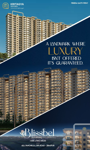 3 BHK 1890 Sq.ft. Apartment for Sale in Kishanpura, Dhakoli, Zirakpur