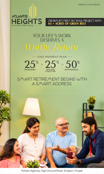 3 BHK 1995 Sq.ft. Apartment for Sale in Patiala Road, Zirakpur