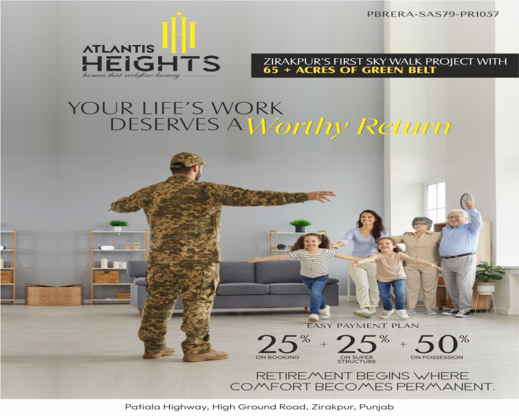 3 BHK 1995 Sq.ft. Apartment for Sale in Patiala Road, Zirakpur