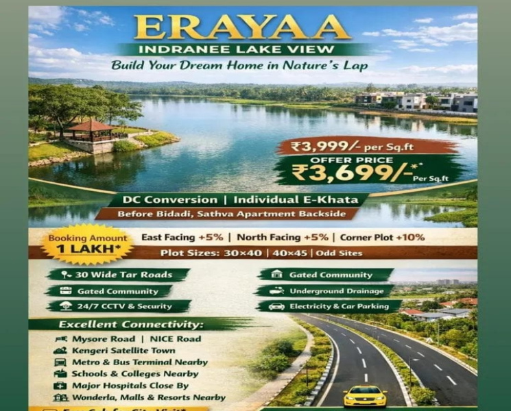  2400 Sq.ft. Residential Plot for Sale in Bidadi, Bangalore