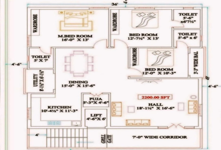3 BHK 2700 Sq.ft. Builder Floor for Sale in Gajularamaram, Hyderabad