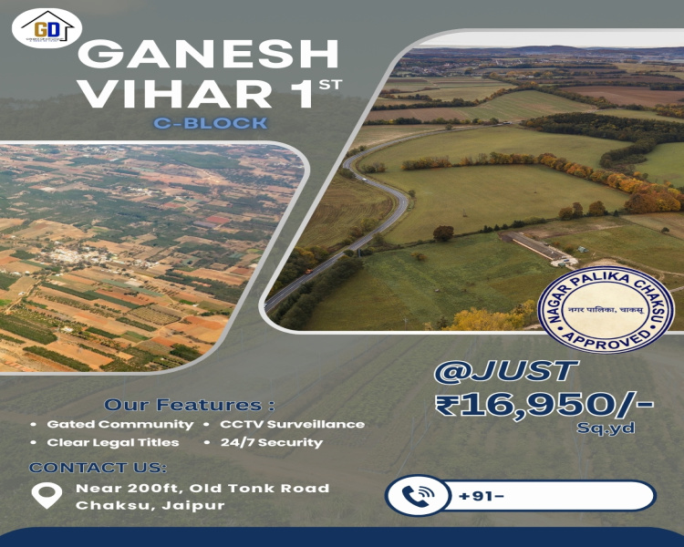  100 Sq. Yards Residential Plot for Sale in Chaksu, Jaipur