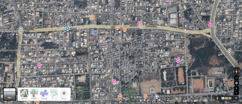  3456 Sq.ft. Commercial Land for Sale in Air Bypass Road, Tirupati