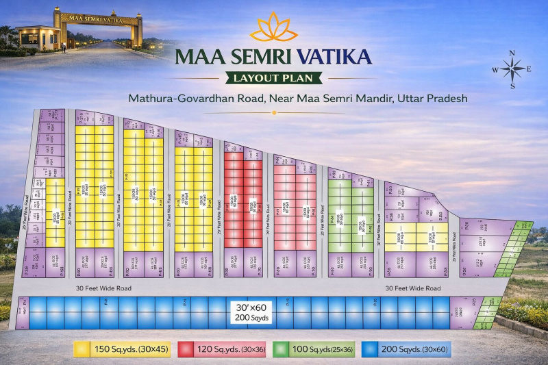  150 Sq. Yards Residential Plot for Sale in Naroli, Mathura
