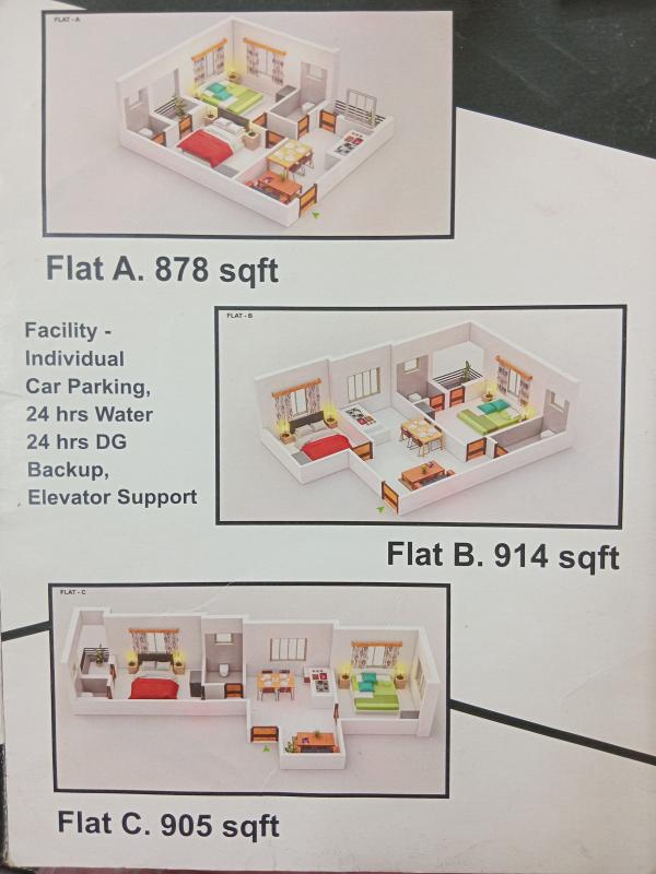 2 BHK 914 Sq.ft. Apartment for Sale in A-Zone, Durgapur