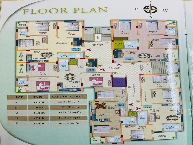 3 BHK 1144 Sq.ft. Apartment for Sale in Arrah Kalinagar, Durgapur