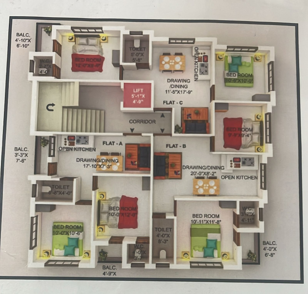 2 BHK 905 Sq.ft. Apartment for Sale in A-Zone, Durgapur