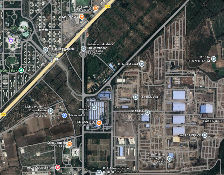  6800 Sq.ft. Industrial Land for Sale in Moti Khavdi, Jamnagar