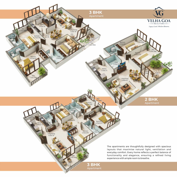 2 BHK 133 Sq. Meter Apartment for Sale in Gogol, Margao