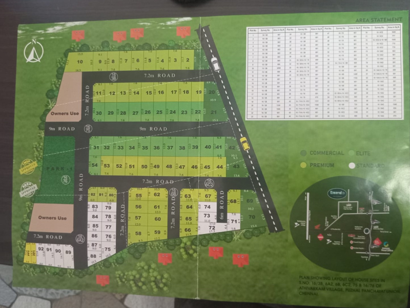  980 Sq.ft. Residential Plot for Sale in Red Hills, Chennai
