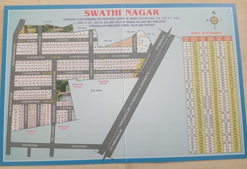  888 Sq.ft. Residential Plot for Sale in Ikkadu, Thiruvallur