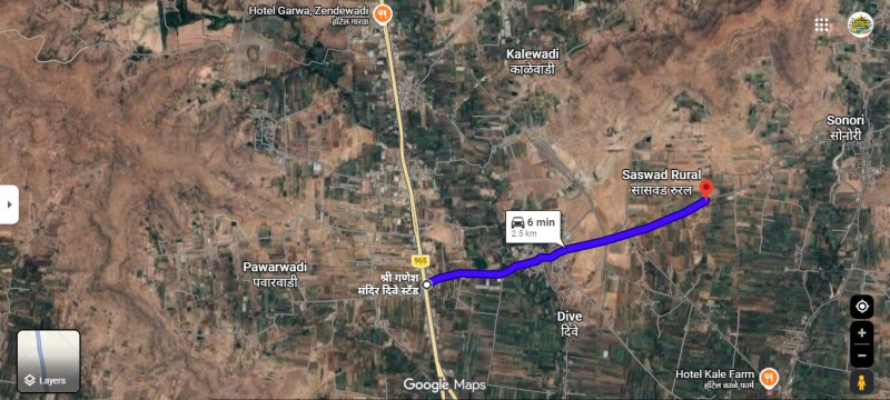  34 Guntha Agricultural/Farm Land for Sale in Saswad, Pune