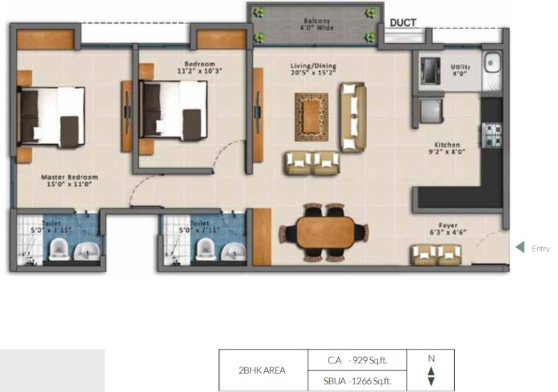 2 BHK 1321 Sq.ft. Apartment for Sale in Banashankari Stage 6, Bangalore