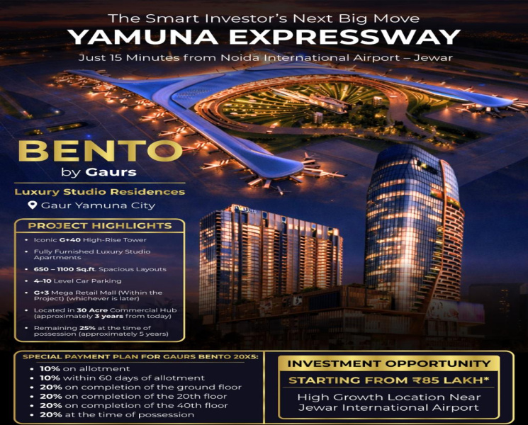 580 Sq.ft. Studio Apartment for Sale in Yamuna Expressway, Greater Noida