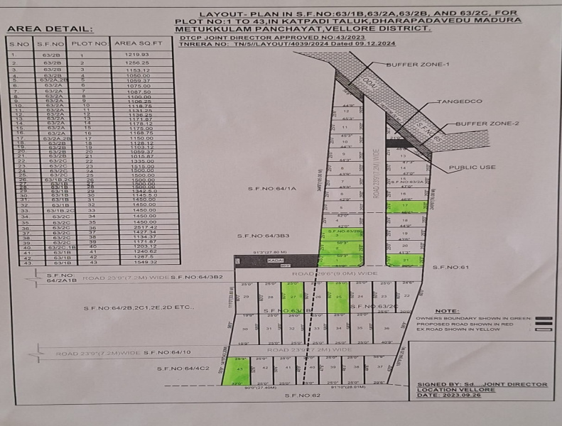  1050 Sq.ft. Residential Plot for Sale in Katpadi, Vellore