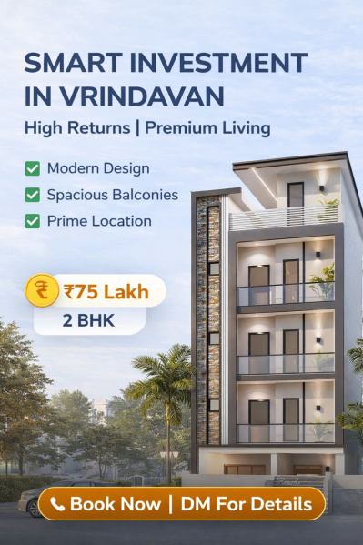 2 BHK 104 Sq.ft. Builder Floor for Sale in Rukmani Vihar, Vrindavan