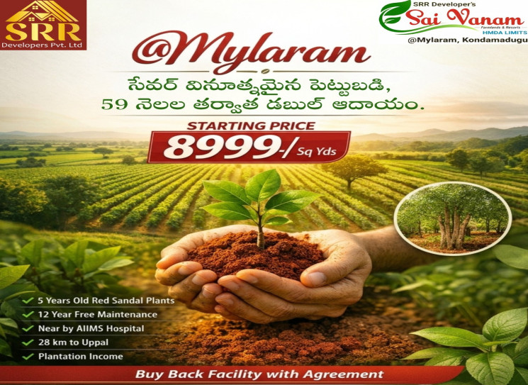  242 Sq. Yards Agricultural/Farm Land for Sale in Choutuppal, Yadadri Bhuvanagiri