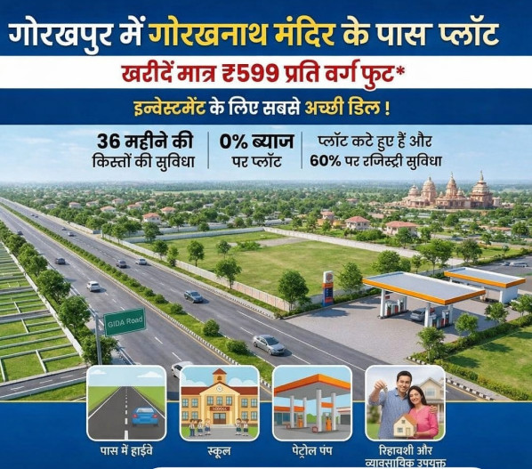  1000 Sq.ft. Residential Plot for Sale in Gorakhnath Road, Gorakhpur