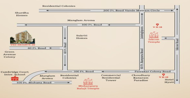 3 BHK 1000 Sq.ft. Apartment for Sale in Mansarovar Extension, Jaipur