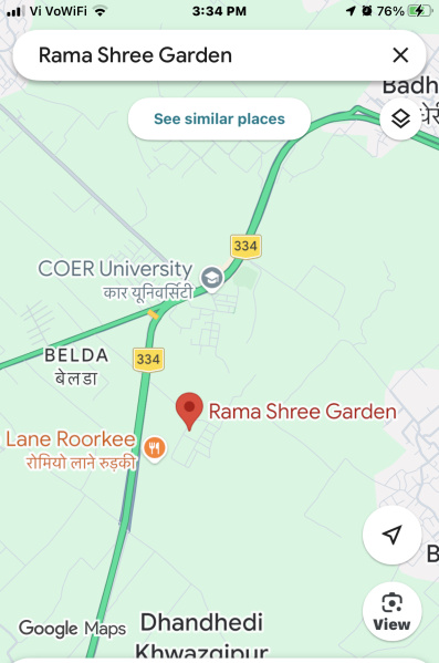  1350 Sq.ft. Residential Plot for Sale in Delhi Road, Roorkee