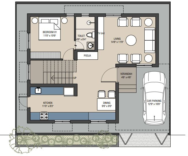 3 BHK 1615 Sq.ft. Villa for Sale in Athipalayam, Coimbatore
