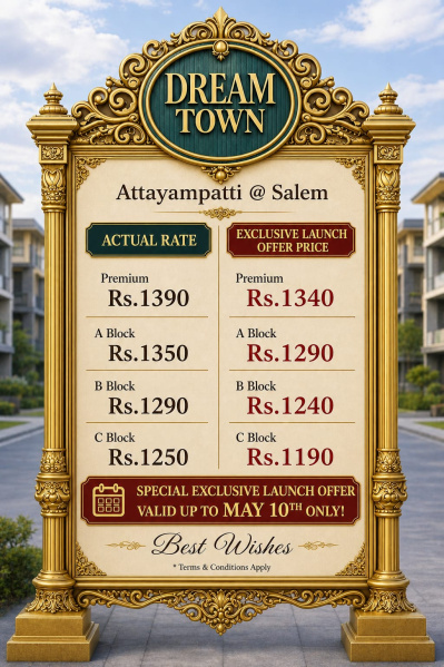  1200 Sq.ft. Residential Plot for Sale in Attayampatti, Salem
