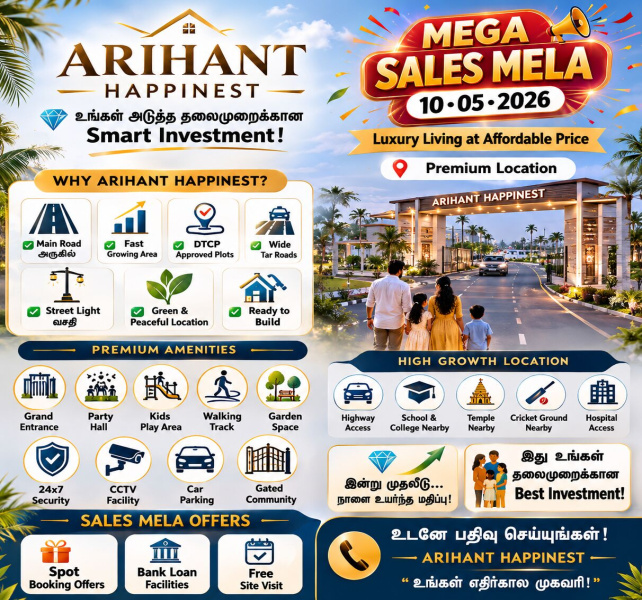  1200 Sq.ft. Residential Plot for Sale in Samayapuram, Tiruchirappalli