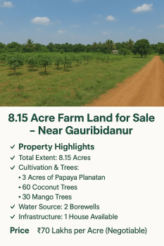  Agricultural Land for Sale in NH 44, ChikBallapur