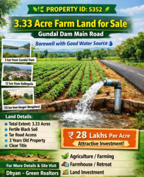 Agricultural Land for Sale in Kollegal, Chamrajnagar