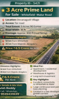  Commercial Land for Sale in Whitefield, Bangalore