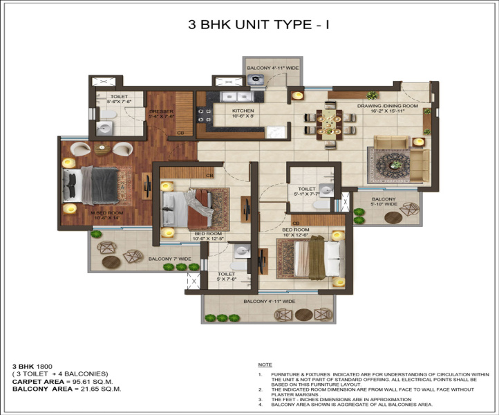 3 BHK Apartment 1800 Sq.ft. for Sale in Sector 1 Greater Noida West