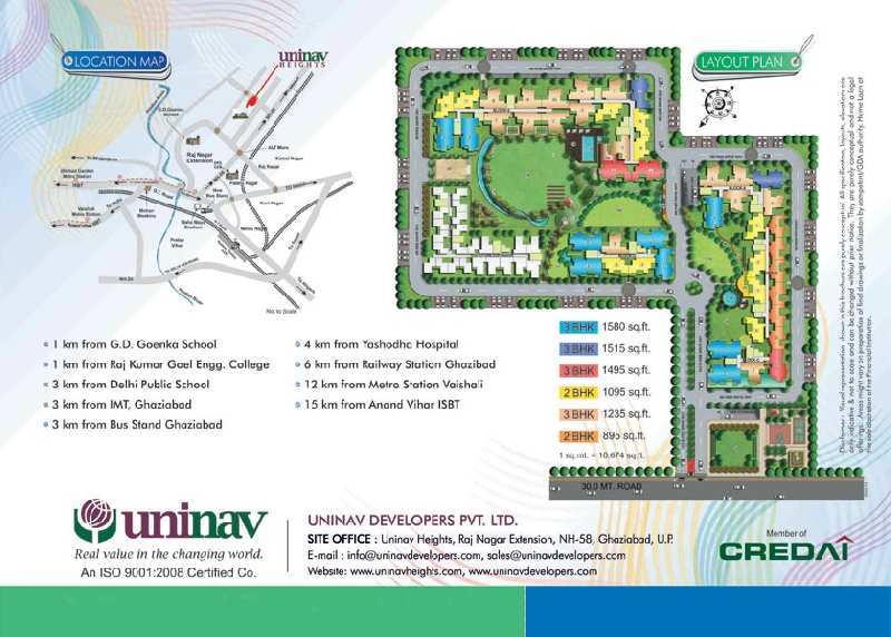 3 BHK 1515 Sq.ft. Apartment for Sale in Raj Nagar Extension, Ghaziabad