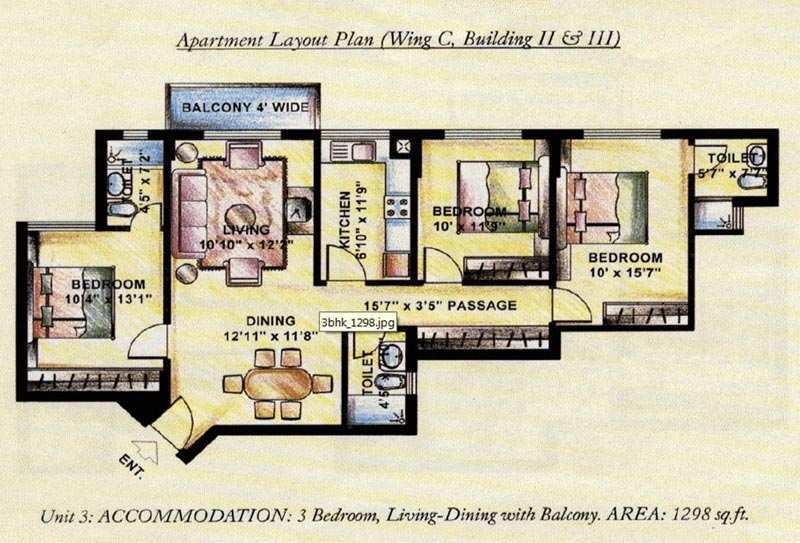 3 BHK 1350 Sq.ft. Apartment for Sale in DLF Phase V, Golf Course Road, Gurgaon