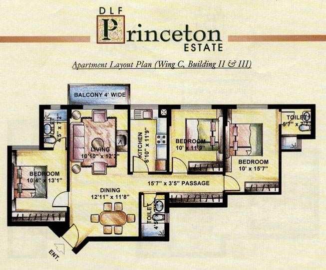 3 BHK Apartment 1153 Sq.ft. for Sale in DLF Phase V, Golf Course Road, Gurgaon
