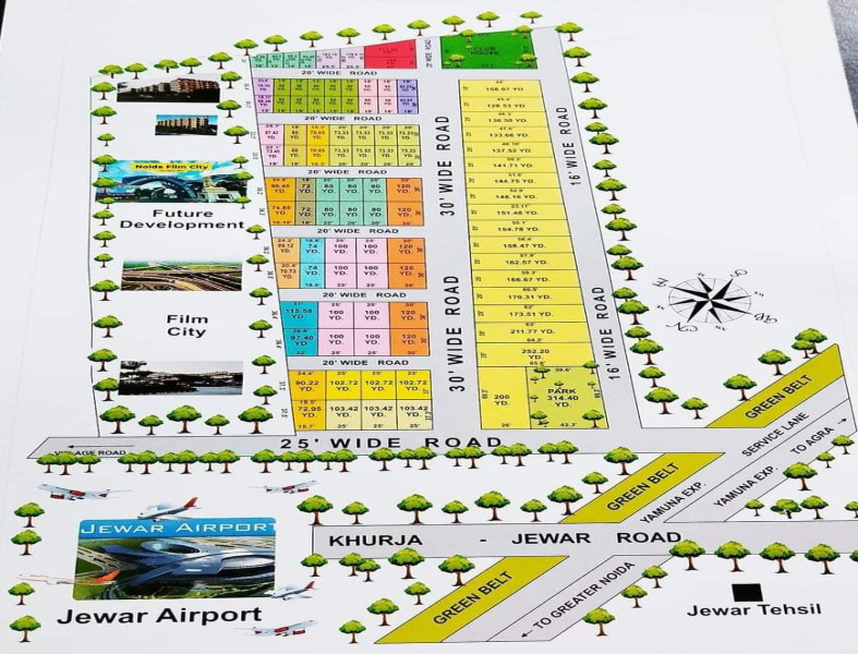  Residential Plot 100 Sq. Yards for Sale in Jewar, Gautam Buddha Nagar