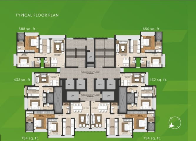 2 BHK Apartment 688 Sq.ft. for Sale in Mulund West, Mumbai