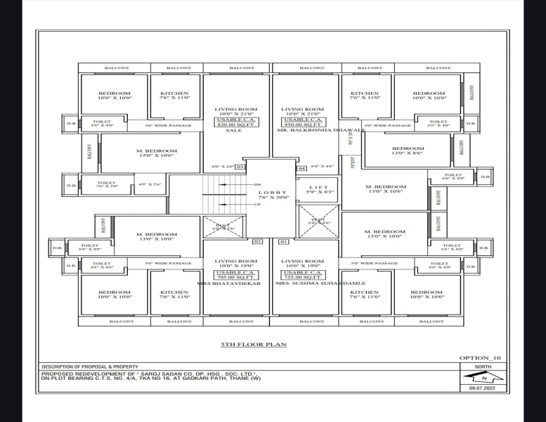 2 BHK Apartment 820 Sq.ft. for Sale in Thane West