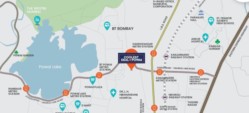 1 BHK Apartment 450 Sq.ft. for Sale in Powai, Mumbai