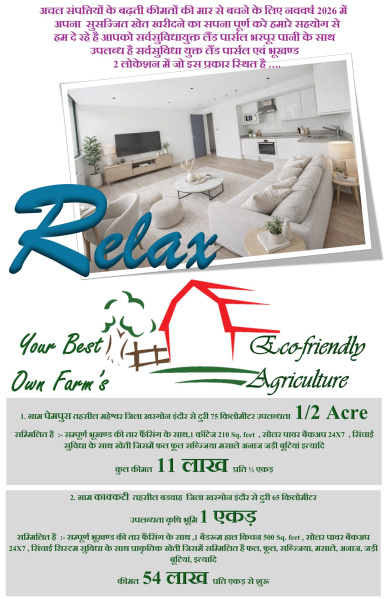  21780 Sq.ft. Agricultural/Farm Land for Sale in Maheshwar, Khargone